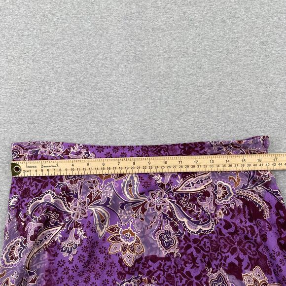 y2k Coldwater Creek Floral Maxi Skirt PL Purple Paisley Fairy Whimsigoth Boho - Picture 4 of 11